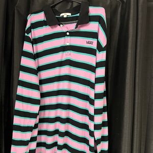 Vans Long Sleeves Stripped Dress